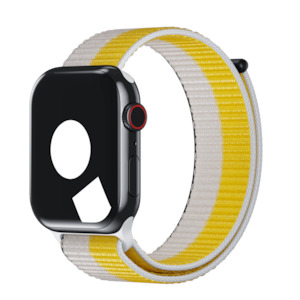Yellow Bands For Apple Watch: Oat Milk/Lemon Zest Sport Loop for Apple Watch