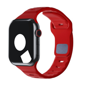 Red Sport Band Groove for Apple Watch