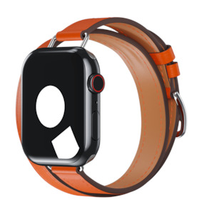 Orange Bands For Apple Watch: Orange Attelage Double Tour for Apple Watch