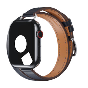 Navy Attelage Double Tour for Apple Watch