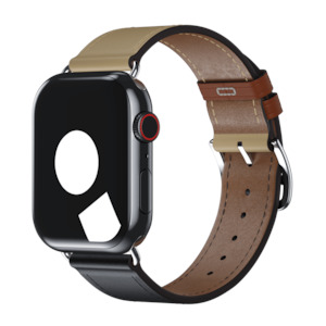 Noir/Blanc/Gold Single Tour for Apple Watch