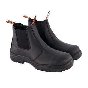 Mens: Mens Rivet Omgee Slip On Steel Toe Work Boots Size UK 14