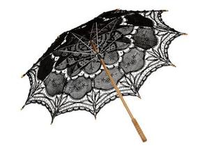 Ladies: Ladies Black Lace Umbrella