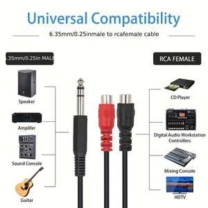 Tech RCA To 1/4 Adapter