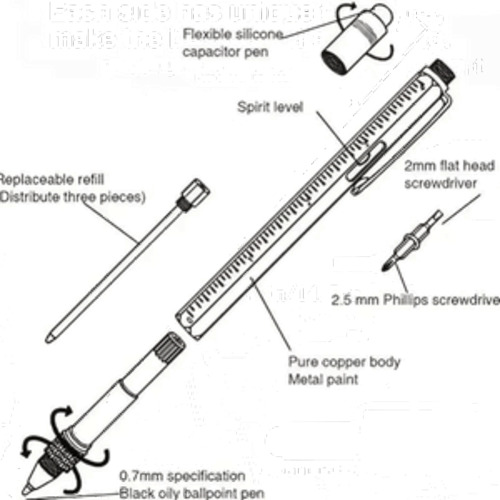 Office Equiment Furniture Stationery: Stationery Six In One Metal Ballpoint Pen