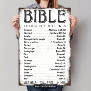 Household Essentials: Bible Emergency Hotline Poster