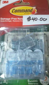 Fastenings - Command Clear Round Cord Clips 20-Pack