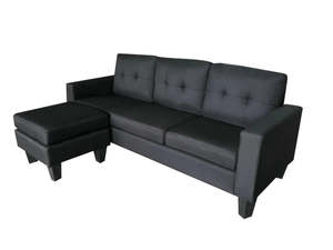 Sofas Armchairs: Home ROBYN SECTIONAL SOFA SET BLACK