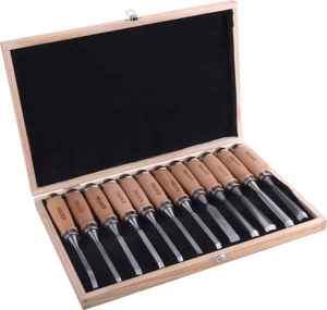Hand Tools: Tools 12pcs Wood Carving Chisel Set, 200mm length
