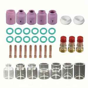 Tool Accessories: Welding 38pcs lot TIG Welding Torch Nozzle Ring Cover Gas Lens