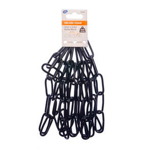 Fastenings: Chain Zenith 4mm x 2.5m Black Oblong Chain