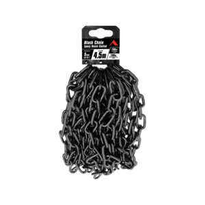 Fastenings: Chain Pinnacle 5mm 3/16" 4.5m Black Chain