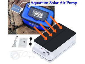 Pool Accessories: Aquarium Solar Oxygen Pump For Aquariums Fish Tank