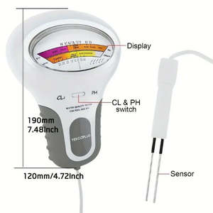 Pool Accessories: Pool 2-In-1 PH Chlorine Meter Chlorine Tester