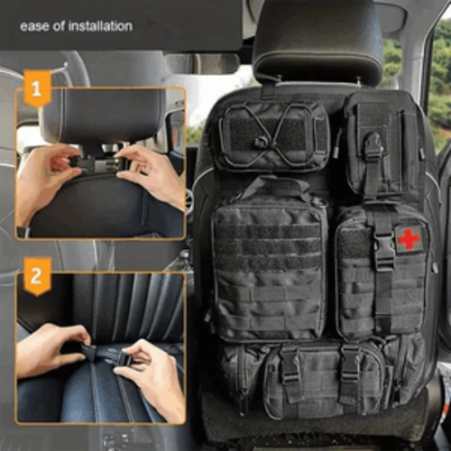 Shelving Storage: Vehicles Universal Seat Organizer With Detachable Molle Pouch