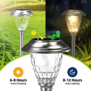 Garden: Lighting 4pcs Solar Garden Lights