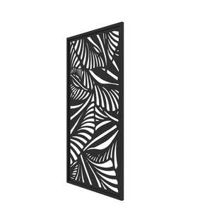 Garden: Outdoor ProtectorAl 940w x 1840h Black Jungle Framed Composite Decorative Panel