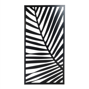 Garden: Outdoor ProtectorAl 940 x 1840mm Black Fern Decorative Panel