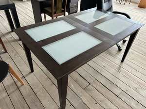 Pre-Loved Used Dining Table Wood & Glass Top