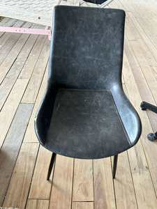 Pre Loved: Pre-Loved Used Dining Chair Black Leather