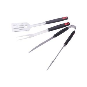 Bbqs Accessories: BBQ 3 Piece BBQ tool set - Includes spatula, fork and tongs
