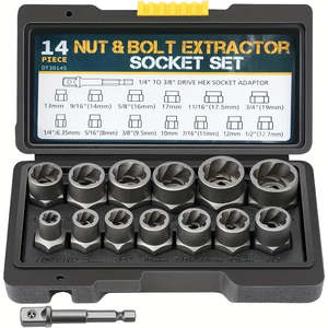 Air Tools Accessories: 15pcs Nut Extractor Set