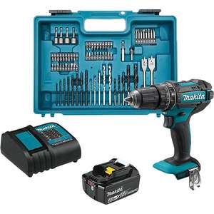 Power Tools Diy: Makita Drill Driver Kit with 74 piece bit set