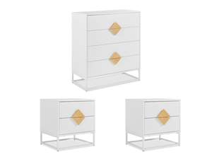 Bedroom Furniture: Bedroom Alaska Bedroom Storage Package with Tallboy 4 Drawers