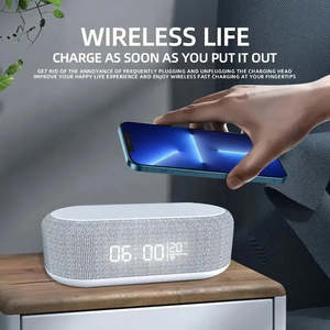Bedroom Decor: Tech Wireless Charging Station Digital Alarm Clock
