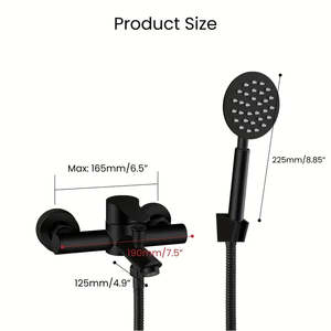 Bathroom Wall Mount Bathtub Faucet With Handheld Sprayer