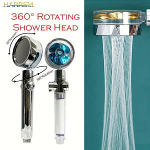 Bathroom Turbo Fan Hydro Spinning Shower Head