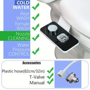 Bathroom Ultra Slim Bidet Attachment For Toilet