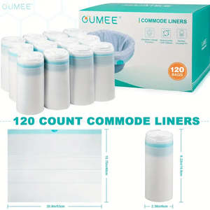 Cleaning: Kitchen 120-Pack Quick-Clean Bedside Commode Liners
