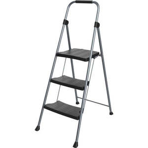 Ladders Scaffold: Top Step 3 Step Fold Flat Steel And Plastic Step Ladder