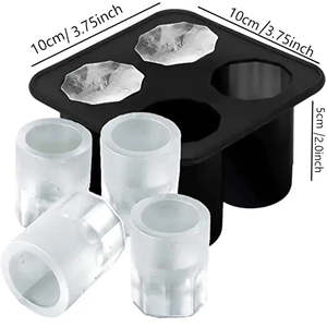 Kitchen 1pc Silicone Shot Glass Ice Mold
