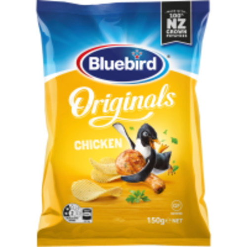 Snacks: Bluebird Originals Chicken Potato Chips 150g