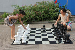Outdoor Giant Chess Pieces - 40cm (16 inches) includes Nylon Playing Mat
