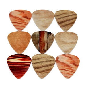 Music 50pcs Guitar Picks (0.46-0.71-1.0mm) WOOD GRAIN