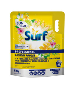 Surf 5kg Sun Fresh Professional Laundry Powder Pouch