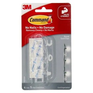 Fastenings - Command Clear Round Cord Clips