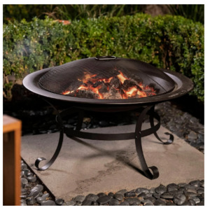 Jumbuck Fire Pit Brazier Round Black