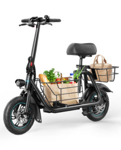 Electric scooter with Seat and Basket Gyroor C1S