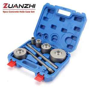 9-Piece Tungsten Steel Concrete Hole Saw Drill Bit Set