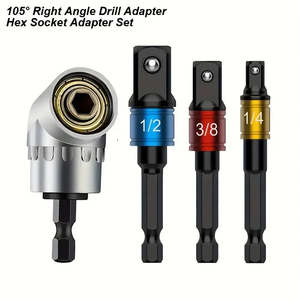 Tools 4pcs/Set, 1/4in 3/8in 1/2in Hex Shank Drill Nut Driver Bit Set