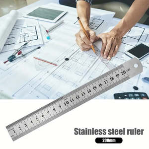 Tools 20cm/30cm Stainless Steel Double Sided Straight Ruler