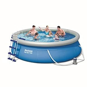 Pool Above Ground Swimming Pool Round Fast Set 15ft x 4ft (4.57 x 1.22m) (with f&hellip;