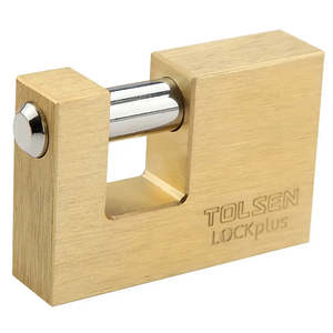 Security 90mm Shutter Brass Padlock