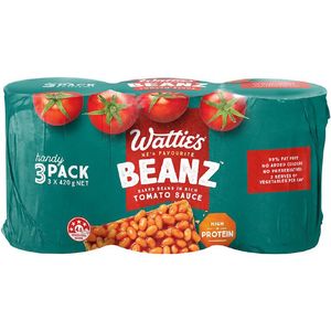 Canned Food Wattie's Baked Beans Handypack 420g (MOQ 3x3-Pack)
