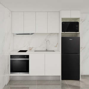 Kitchen Sale: Complete Kitchen White Woodgrain - Cabinets and Benchtop