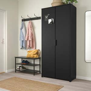 BROR Cabinet with doors, Black